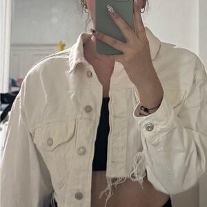 Bershka Off-White Denim Jacket